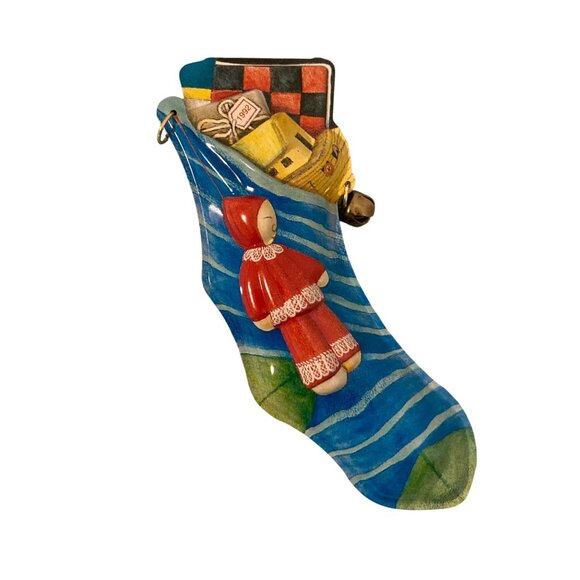 Vintage Christmas Hallmark Stocked With Joy Pressed Tin Keepsake Christmas 1992 - Picture 3 of 5